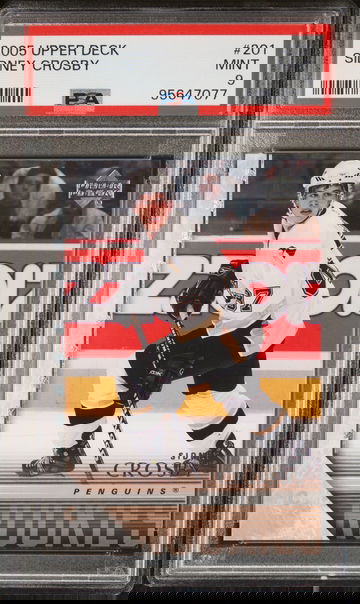 2005 Upper Deck Sidney Crosby Young Guns RC Rookie PSA 9 Penguins #201