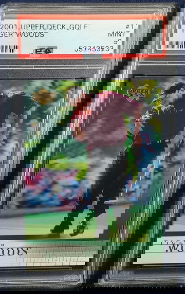 2001 Upper Deck Golf Tiger Woods Rookie #1 PSA 9 Mint