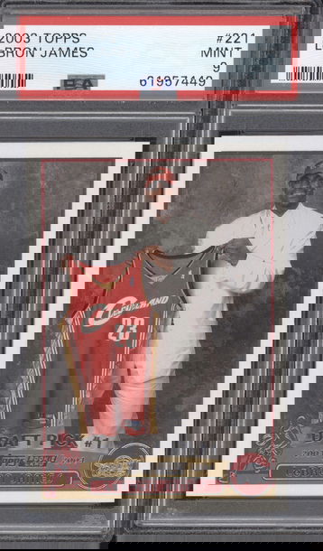 2003 Topps 221 LeBron James RC Rookie PSA 9 MINT