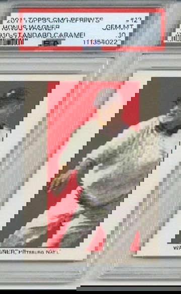 2011 TOPPS CMG REPRINTS 1910 STANDARD CARAMEL HONUS WAGNER PIRATES PSA 10 RARE