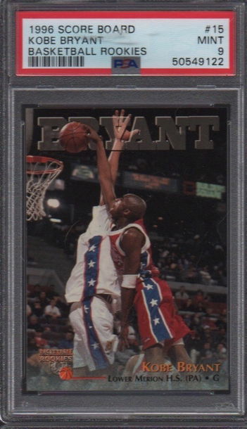 1996 Score Board Kobe Bryant RC PSA 9 Mint 