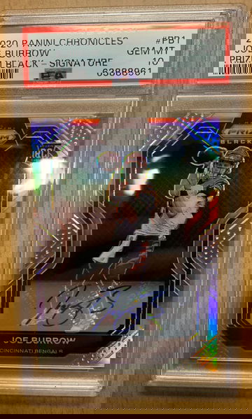 2020 Joe Burrow ROOKIE AUTO Panini Chronicles Prizm Black Auto 
