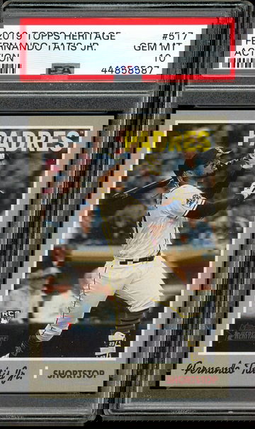 FERNANDO TATIS JR PSA 10 RC 2019 TOPPS HERITAGE ACTION #517 GEM MINT