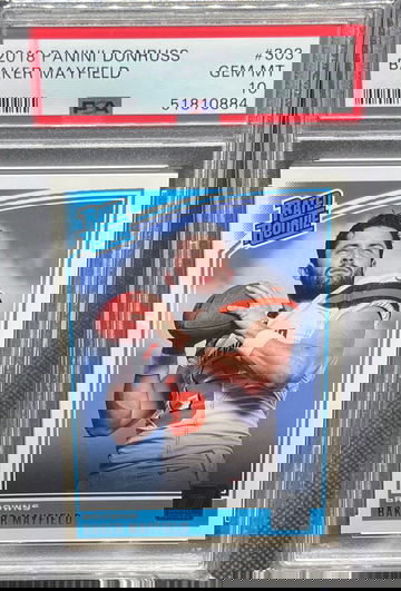 Baker Mayfield 2018 Donruss Rated Rookie PSA 10