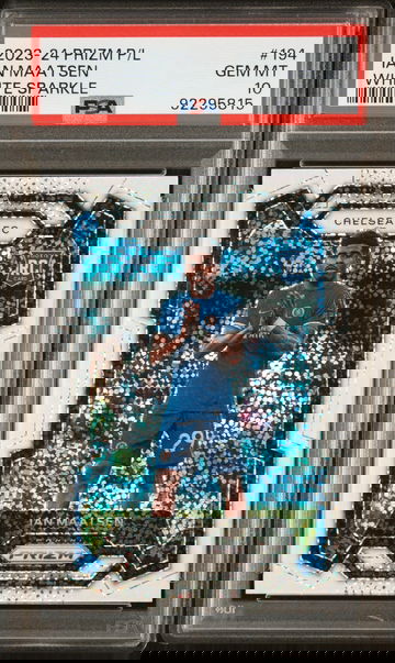 2023-24 PANINI IAN MAATSEN PRIZM PREMIER LEAGUE WHITE SPARKLE #194 PSA 10