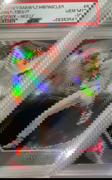 2019 PANINI CHRONICLES MIKE TROUT PHOENIX HOLO PRIZM PSA 10 GEM MINT LA ANGELS