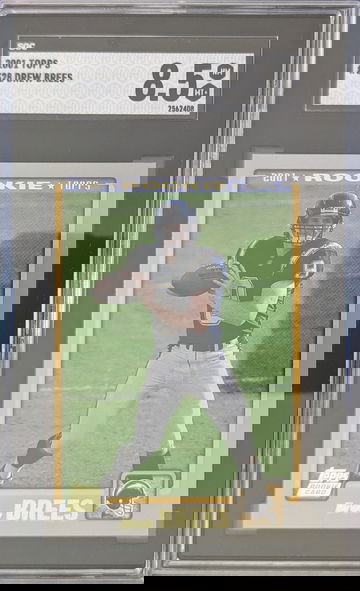 2001 Topps #328 Drew Brees Rookie Card RC SGC 8.5