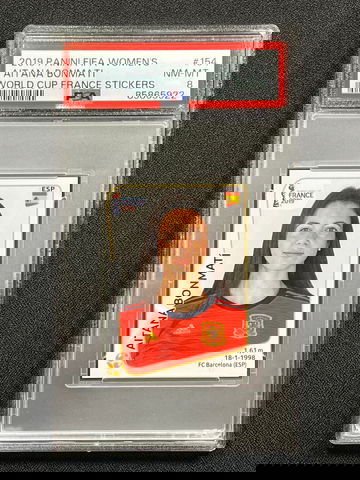 2019 Panini FIFA Women's Aitana Bonmati World Cup France Stickers ROOKIE PSA 8