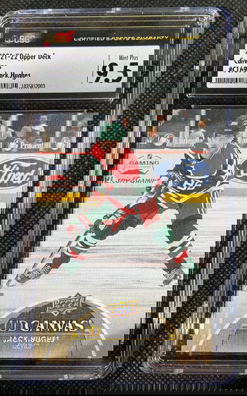 2021-22 Upper Deck Canvas Jack Hughes CSG 9.5 Low Pop!!