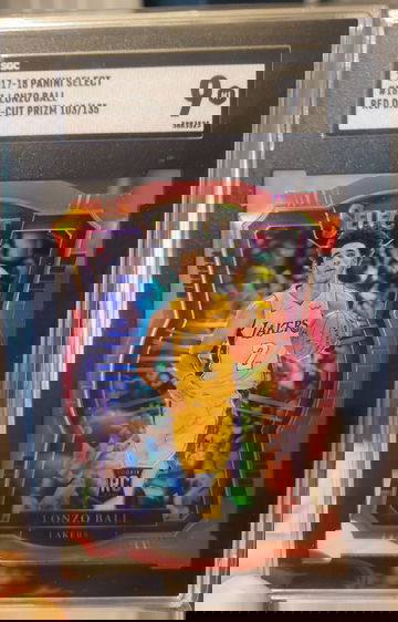 Lonzo Ball 2017 Select #161 Red Die Cut /135 SGC 9