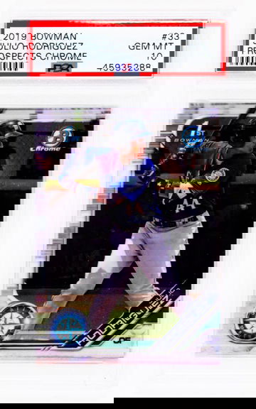 2019 Bowman Julio Rodriguez Prospects Chrome #33 PSA 10