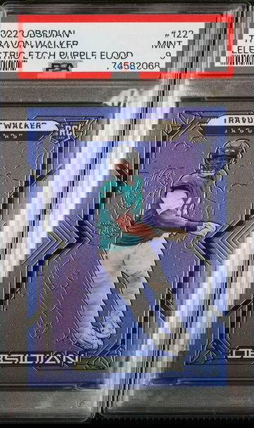 2022 Panini Obsidian PSA 9 Pop 1 Purple Flood Rookie SSP Travon Walker /16