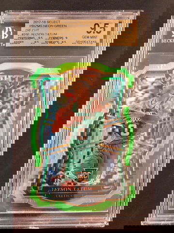 2017-18 Panini Select Jayson Tatum Lime Green Die-Cut Rookie /65