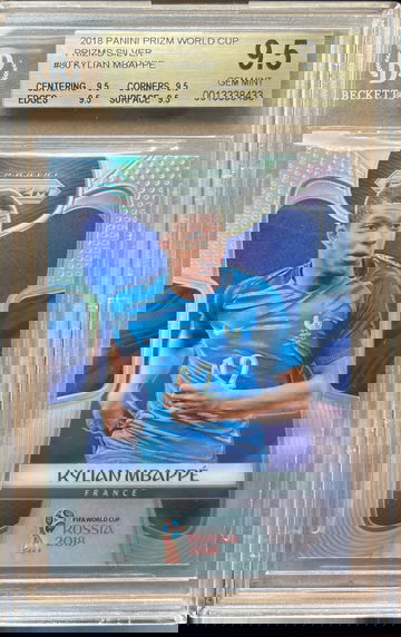 2018 Prizm World Cup Silver Kylian Mbappe RC BGS 9.5  True Gem