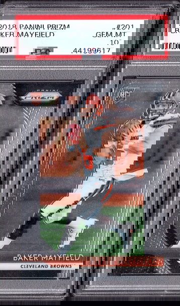 Baker Mayfield 2018 Panini Prizm #201  RC PSA 10