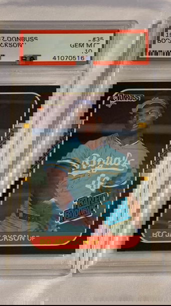 1987 Donruss Bo Jackson Rated Rookie PSA 10