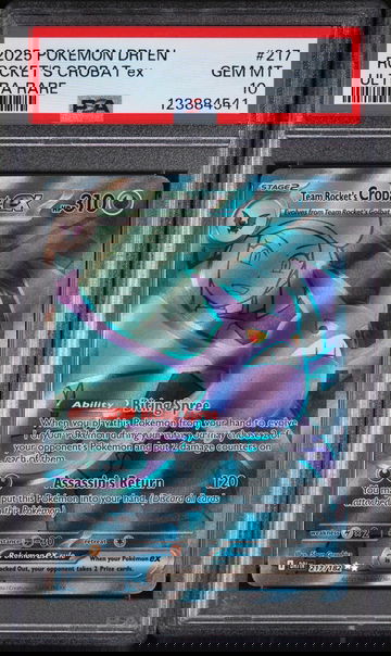 2025 Pokemon Destined Rivals Ultra Rare Team Rocket's Crobat Ex #217 /182 PSA 10