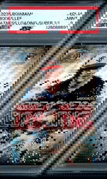 2025 Bowman Greatness Loading Superfractor 1/1 Brooks Lee #GL14 PSA 9