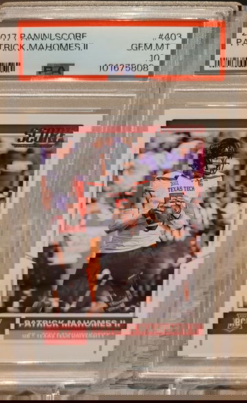 2017 Panini Score Patrick Mahomes PSA 10 