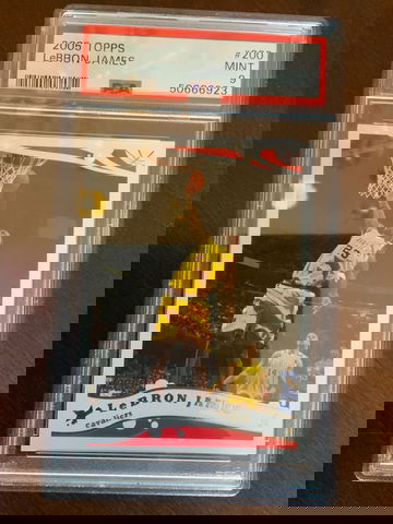 2005 topps Lebron James psa 9
