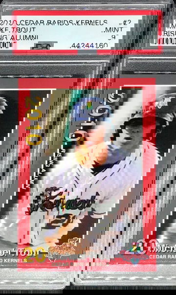 Mike Trout RC PSA 9 Mint 2010 Cedar Rapids Kernels Rising Alumni Rookie