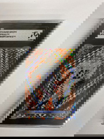 2020 Panini Spectra #7 Josh Allen Neon Orange Prizm serial number 9/15 