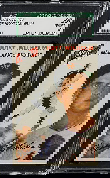 1954 Topps Hoyt Wilhelm SGC 8