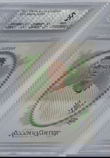 2017 Topps Allen and Ginter #172 Aaron Judge RC BGS 9 MINT Rookie YANKEES