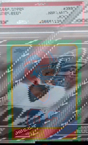 1986 Topps Andre Reed Bills HoF RC PSA 8.5