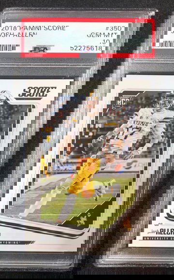 Josh Allen 2018 Panini Score RC #350 Rookie GEM MINT PSA 10 POP 192