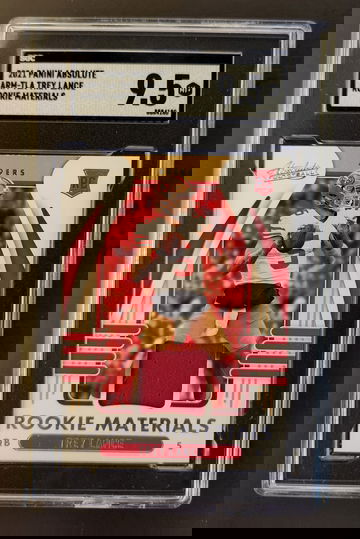 Trey Lance #ARM-TLA 2021 Panini Absolute Rookie Materials Patch Card RC SGC 9.5