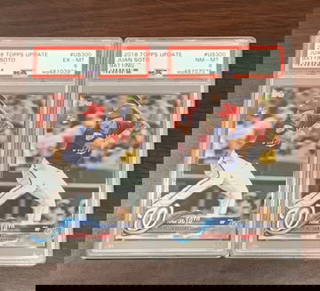 2018 Topps Update Juan Soto PSA 6 & PSA 8