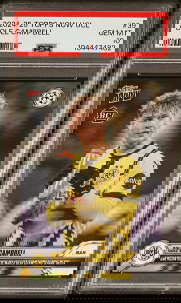 2024 Topps Now UCL Soccer Cole Campbell Debut Rookie BVB #39 PSA 10