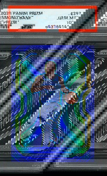 2020 Panini Prizm Desmond Bane RC Blue Prizm PSA 10 POP 26!