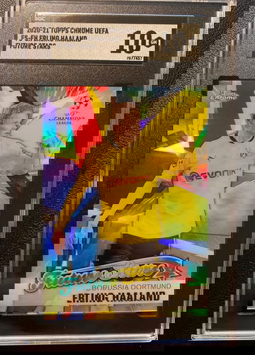 2020-21 Topps Chrome UEFA Future Stars Erling Haaland SGC 10