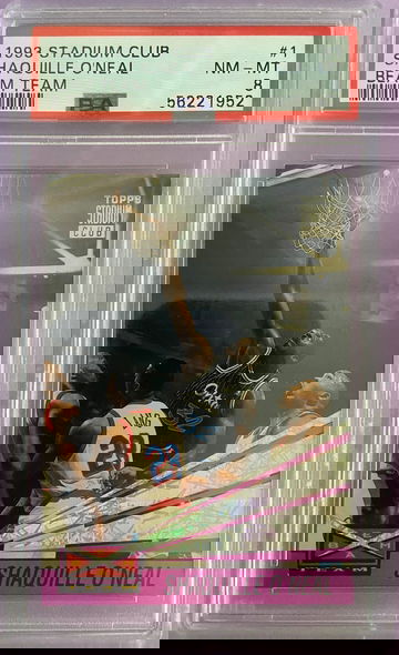 1993-94 TOPPS STADIUM CLUB BEAM TEAM #1 SHAQUILLE O'NEAL PSA 8 