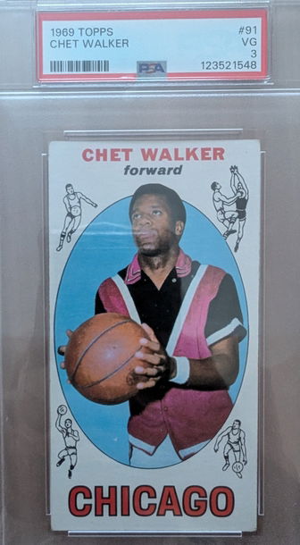 1969 Topps Chet Walker HoF RC PSA 3