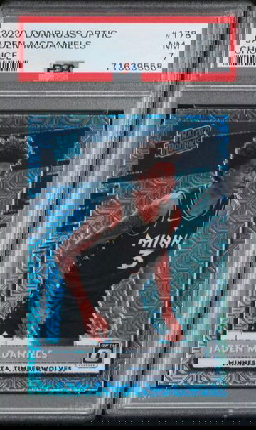 2020 PANINI DONRUSS OPTIC JADEN MCDANIELS CHOICE ROOKIE RC CARD #178 PSA 7