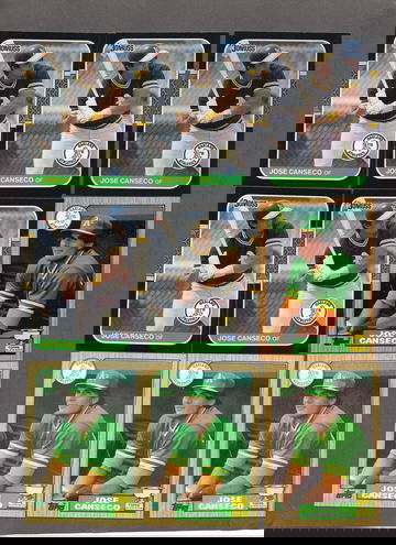 Jose Canseco Lot (9) 1987 Donruss #97 1987 Topps Rookie Cup #620 A's