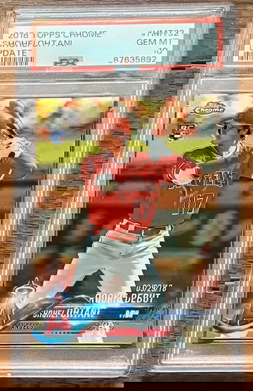 2018 Topps Chrome Shohei Ohtani Update PSA 10 #HMT32 RC Rookie Debut