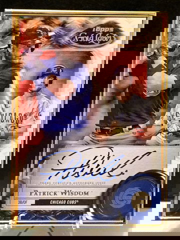 2022 Topps Gold Label  Patrick Wisdom  Framed On Card Auto  Chicago Cubs 