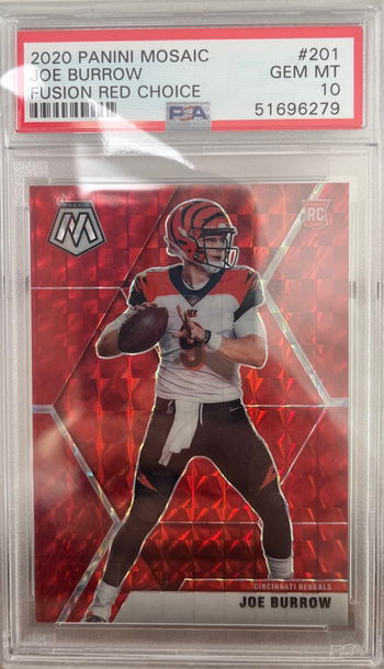 2020 JOE BURROW MOSAIC RED 1/80 1/1? ROOKIE  