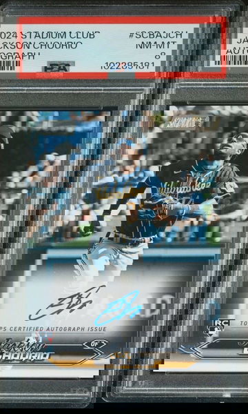 2024 Stadium Club Jackson Chourio Autograph PSA 8