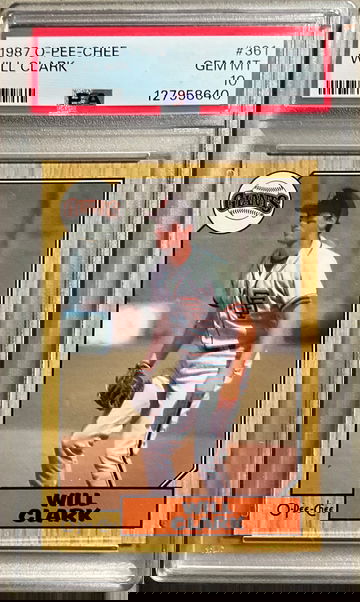 1987 O-PEE-CHEE #361 WILL CLARK RC GEM MINT PSA 10