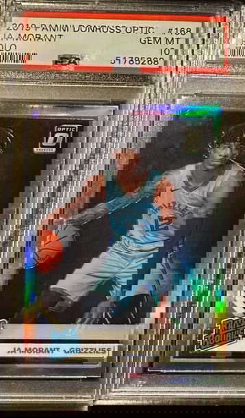 2019 PANINI DONRUSS OPTIC JA MORANT HOLO #168 PSA 10 RC ROOKIE