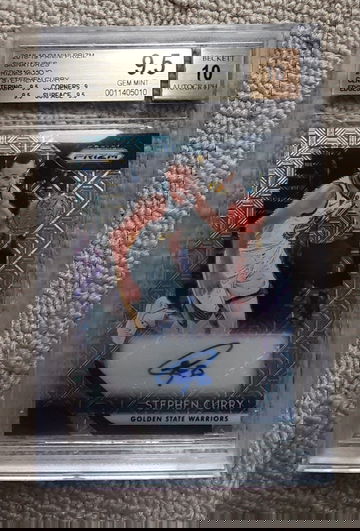 Stephen Curry 2018-19 Prizm Signatures Mojo BGS 9.5 AUTO 10 