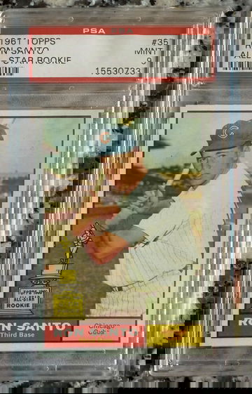 1961 Topps Ron Santo PSA 9 Mint RC Rookie Card HOF 