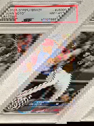 2018 Topps Update Juan Soto Batting PSA 8 Near Mint 