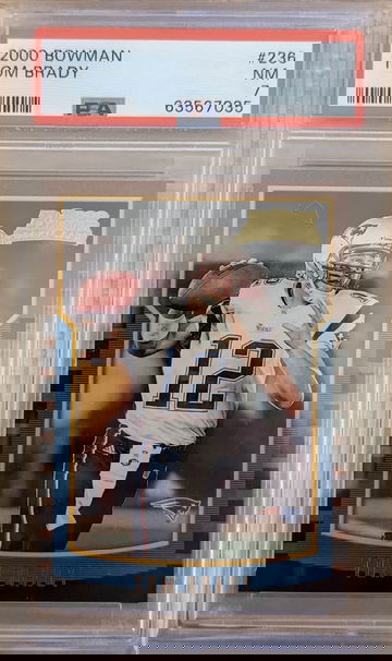 2000 Bowman Tom Brady Rookie Card RC #236 PSA 7