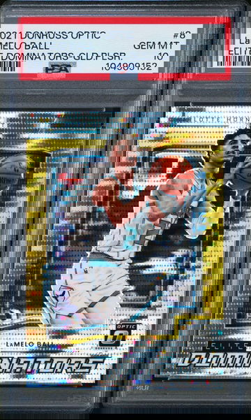 2021 Panini Donruss Optic Elite Dominators Gold Pulsar Lamelo Ball #8 /39 PSA 10